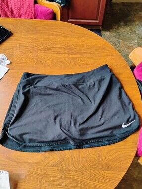 Nike Black Athletic Skirt with White Swoosh